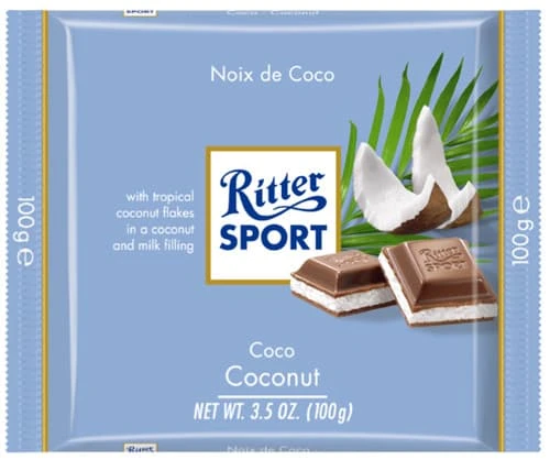 Ritter Sport Coconut Chocolate Bar 1 Ritter Sport Coconut Chocolate Bar