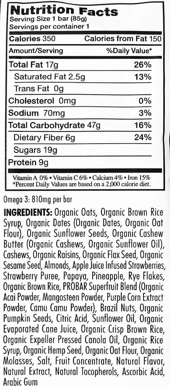 Probar Superfruit Slam Bar (Meal) 2 Probar Superfruit Slam Bar (Meal) - Image 2