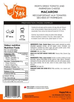 Happy Yak Mom's Dried Tomato And Cheese Macaroni 5 Happy Yak Mom's Dried Tomato And Cheese Macaroni -Camping Promotion Store image 2386