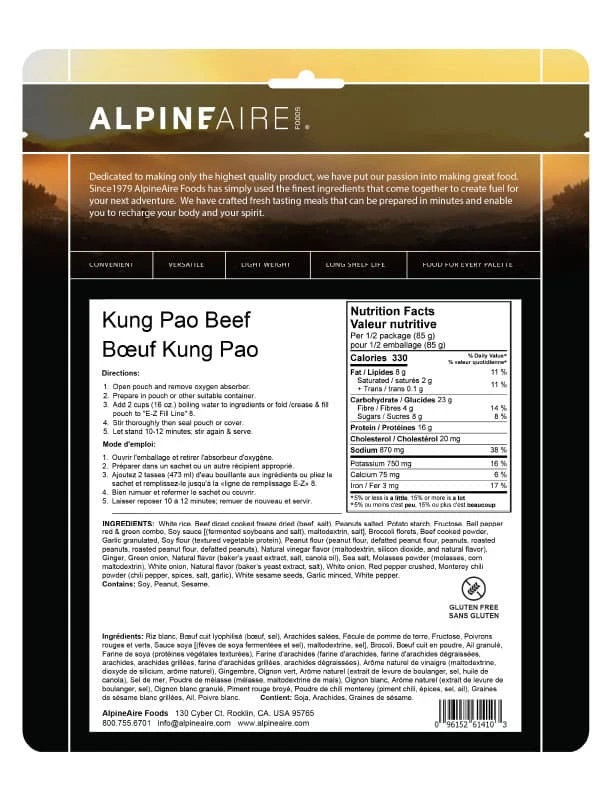 AlpineAire Kung Pao Beef 2 AlpineAire Kung Pao Beef - Image 2