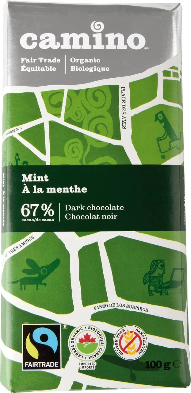 Camino Mint Dark Chocolate Bar 67% 1 Camino Mint Dark Chocolate Bar 67%