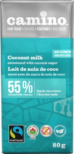 Camino Coconut Milk Dark Chocolate Bar 55%