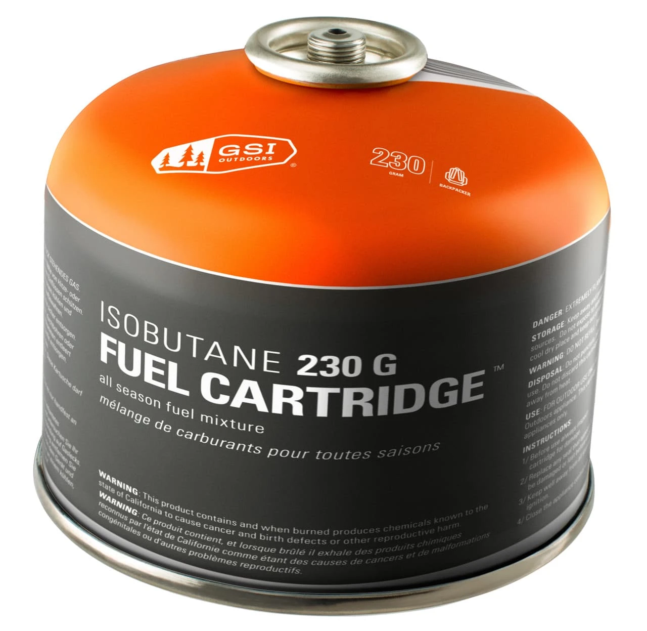 GSI Isobutane 230g Fuel Canister 1 GSI Isobutane 230g Fuel Canister