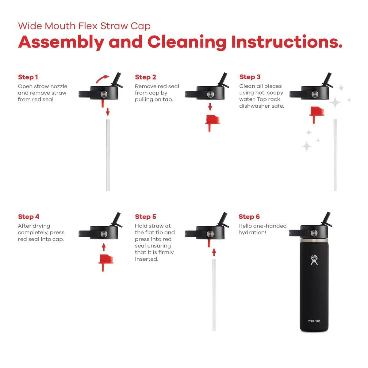 Hydro Flask Wide Mouth Flex Straw Cap 2 Hydro Flask Wide Mouth Flex Straw Cap - Image 2