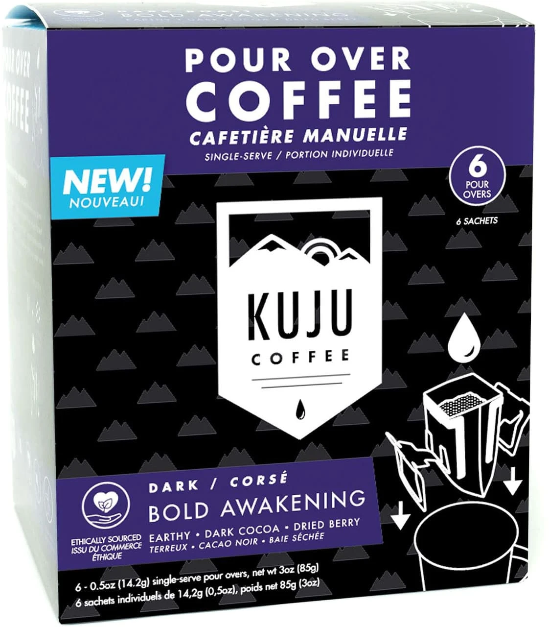 Kuju Coffee PourOver Bold Awakening Blend - 6 Pack 1 Kuju Coffee PourOver Bold Awakening Blend - 6 Pack